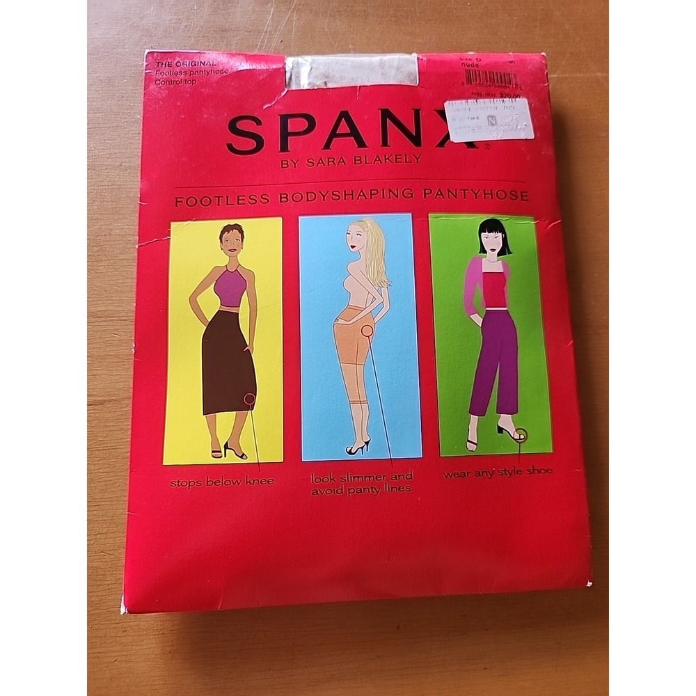 Spanx The Original Footless Control Top Pantyhose Sz D‎ 165-220 lbs Nude 001 NIP